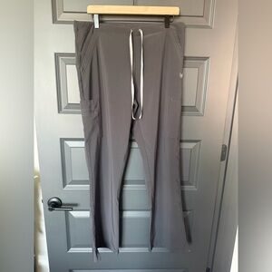 Urbane Performance Gray Drawstring Scrub Pants with Pockets